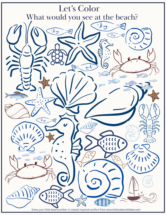 New England Coast Activity Pack – 5 Printable Toddler Activity Sheets