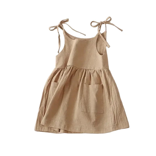 Baby, Toddler & Little Girl Cotton Shoulder Tie Sundress