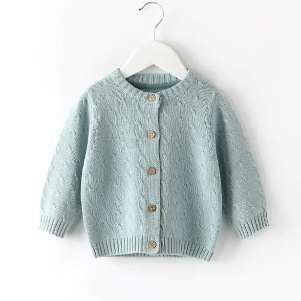 Girls Cable Knit Cardigan Sweater
