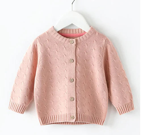 Girls Cable Knit Cardigan Sweater