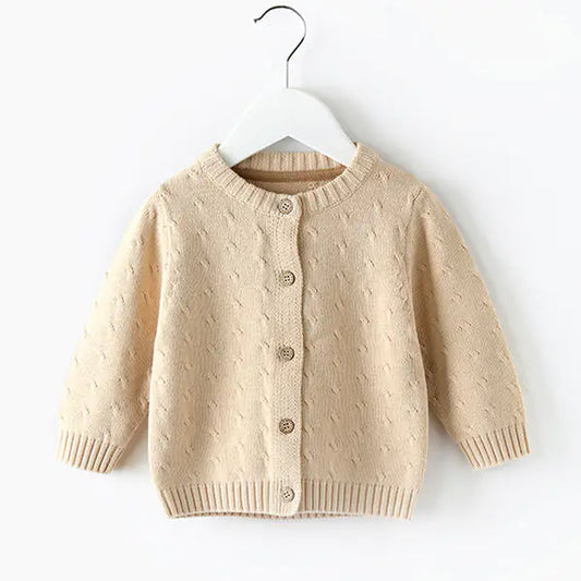 Girls Cable Knit Cardigan Sweater