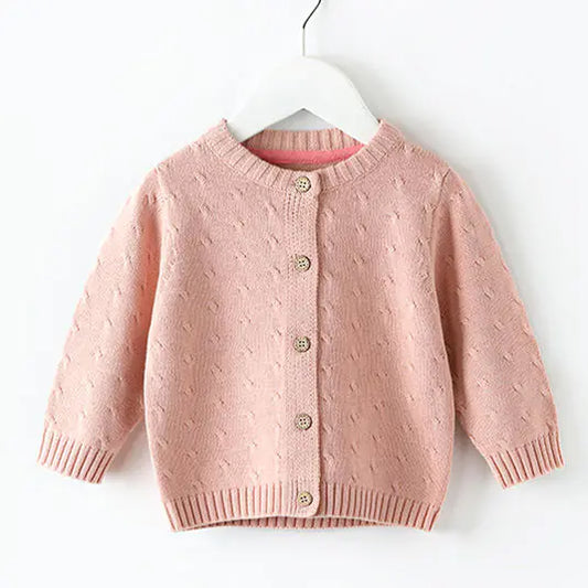 Girls Cable Knit Cardigan Sweater