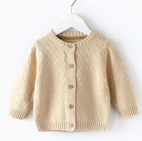 Girls Cable Knit Cardigan Sweater