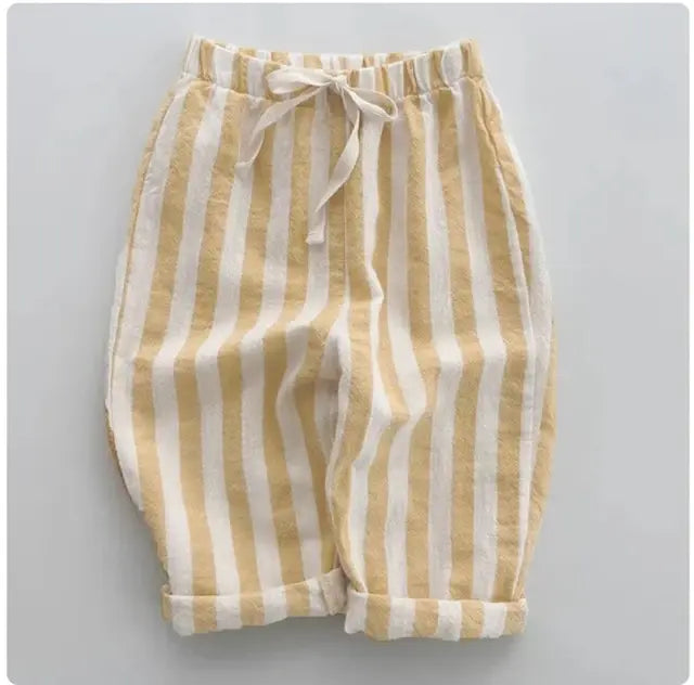 Baby, Toddler & Kids Linen-Cotton Awning Stripe Pant