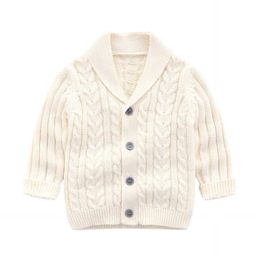 Shawl Collar Cable Knit Cardigan