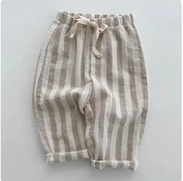 Baby, Toddler & Kids Linen-Cotton Awning Stripe Pant