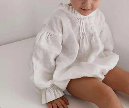 Long Sleeve Bubble Romper for Baby & Toddler Girls