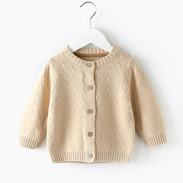 Girls Cable Knit Cardigan Sweater